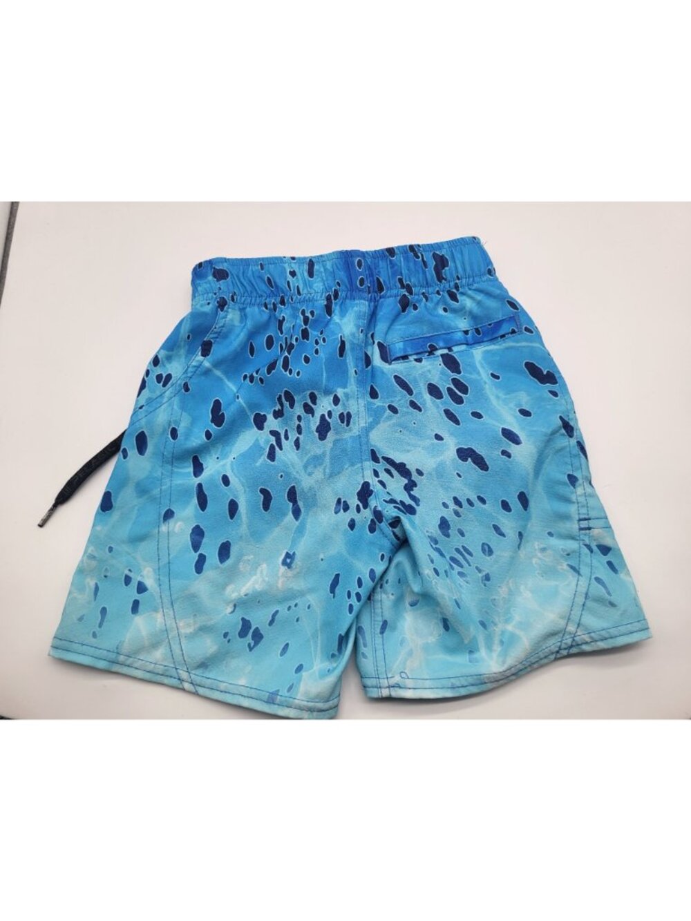 Pelagic Kid Boys Small 2/3 Sharksin Blue Dorado Fishing Swim Trunks Boardshorts - Picture 2 of 5